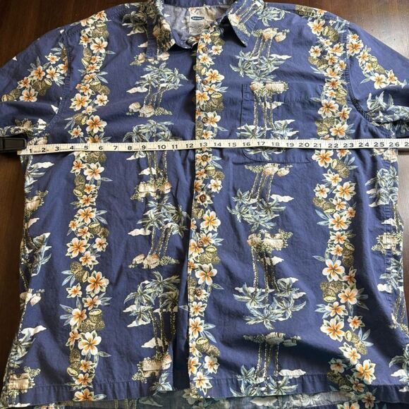 Old Navy Hawaiian Button Down Short Sleeve 100% Cotton Shirt Men’s Size XL - Picture 5 of 6